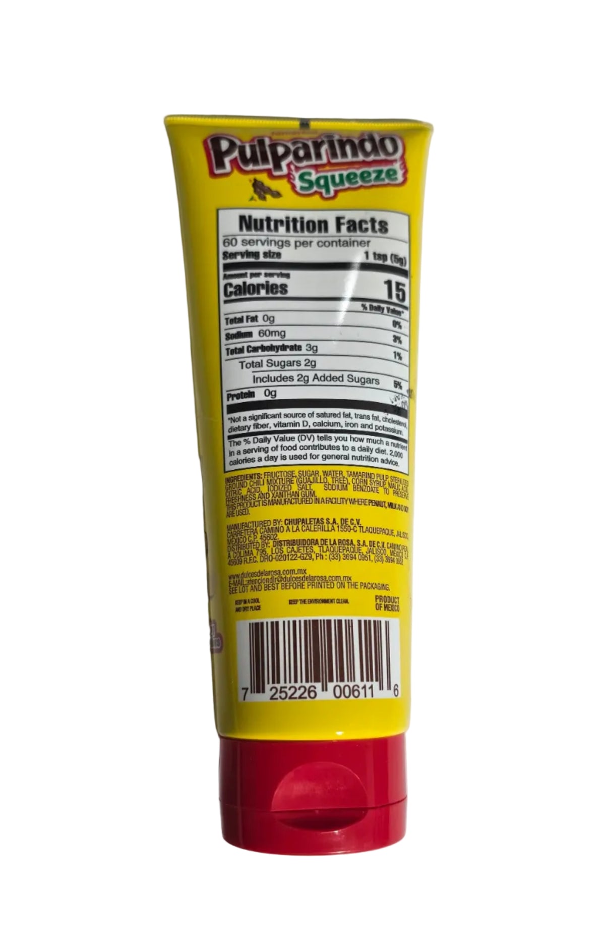 DLR Pulparindo Squeeze Tamarindo 12/1ct (300g)