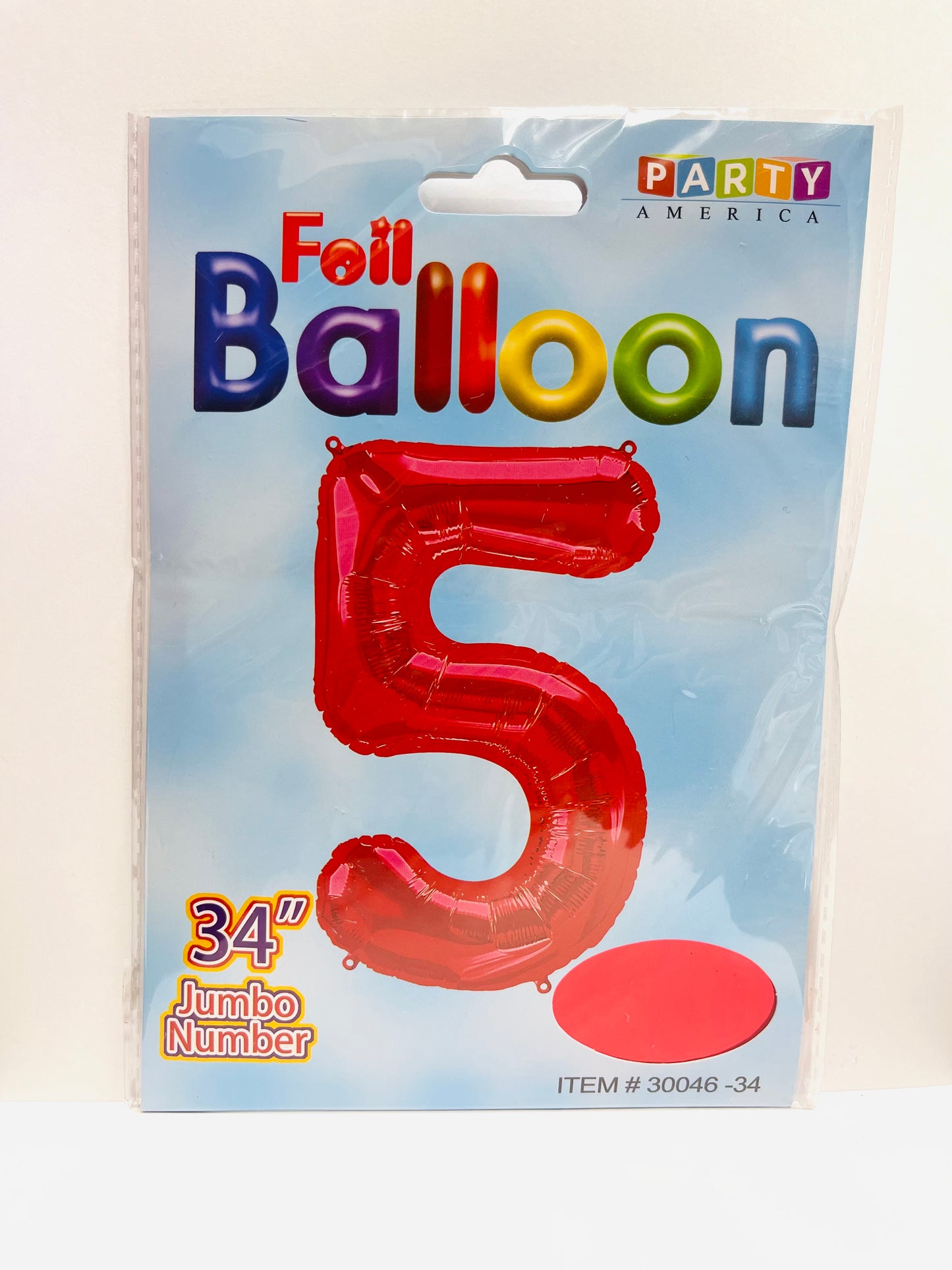 Foil Balloon Jumbo Numbers 5