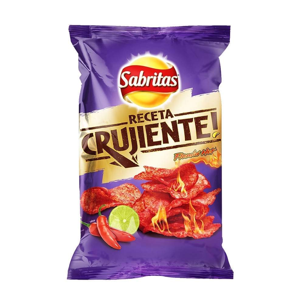 Sabritas Xtra Flamin Hot 100g, Spicy Mexican Chips, Sabritas Mexicanas