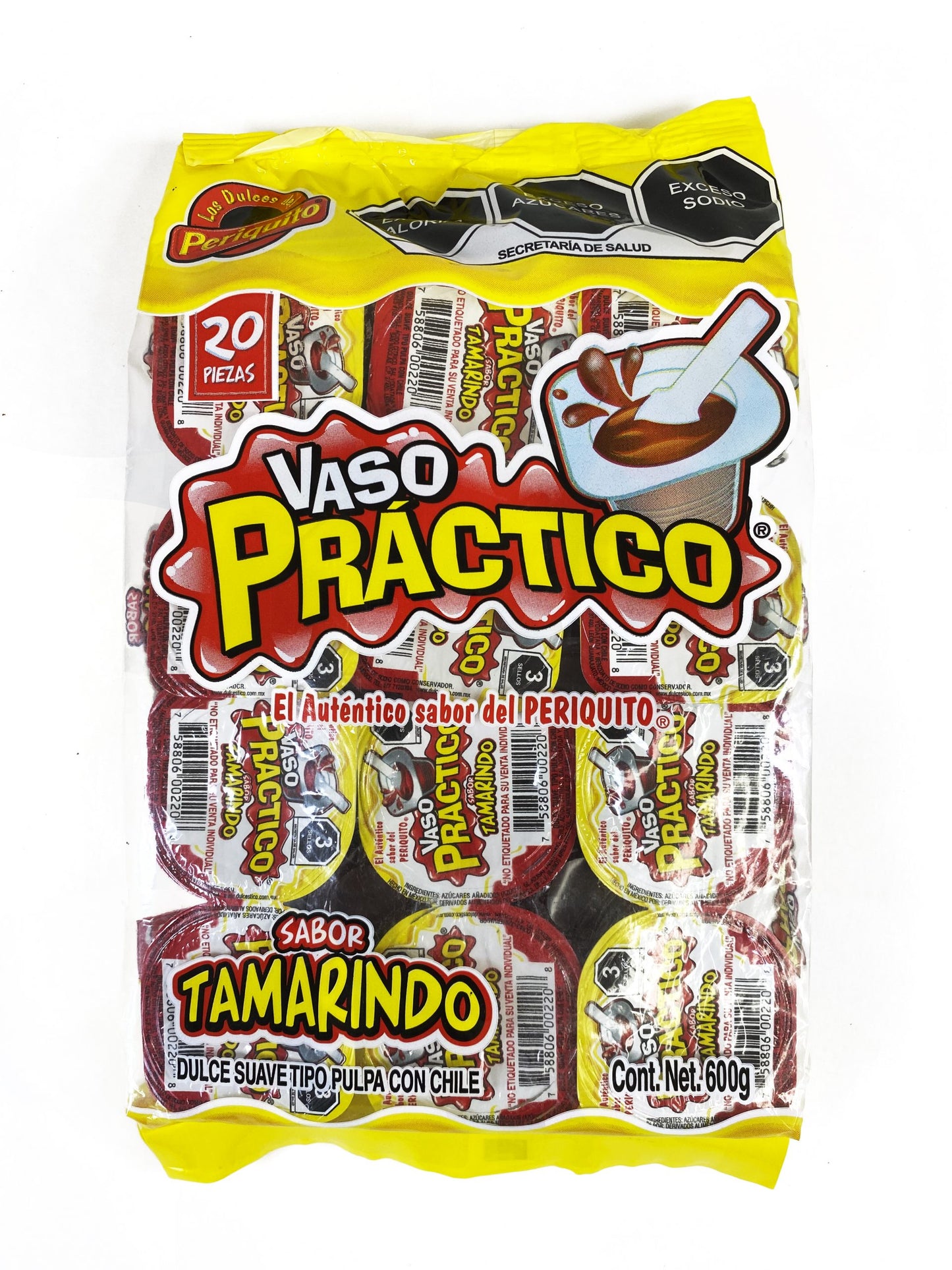 Los Dulces del Periquito Vaso Practico Sabor Tamarindo