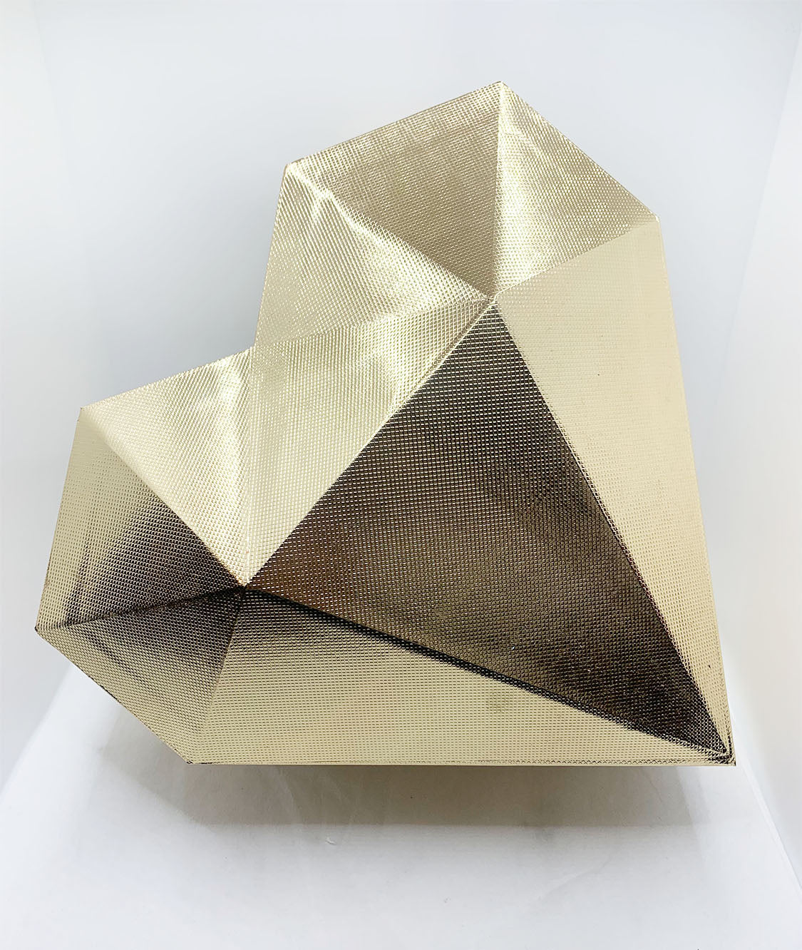 Large Heart Acrylic Box Gold