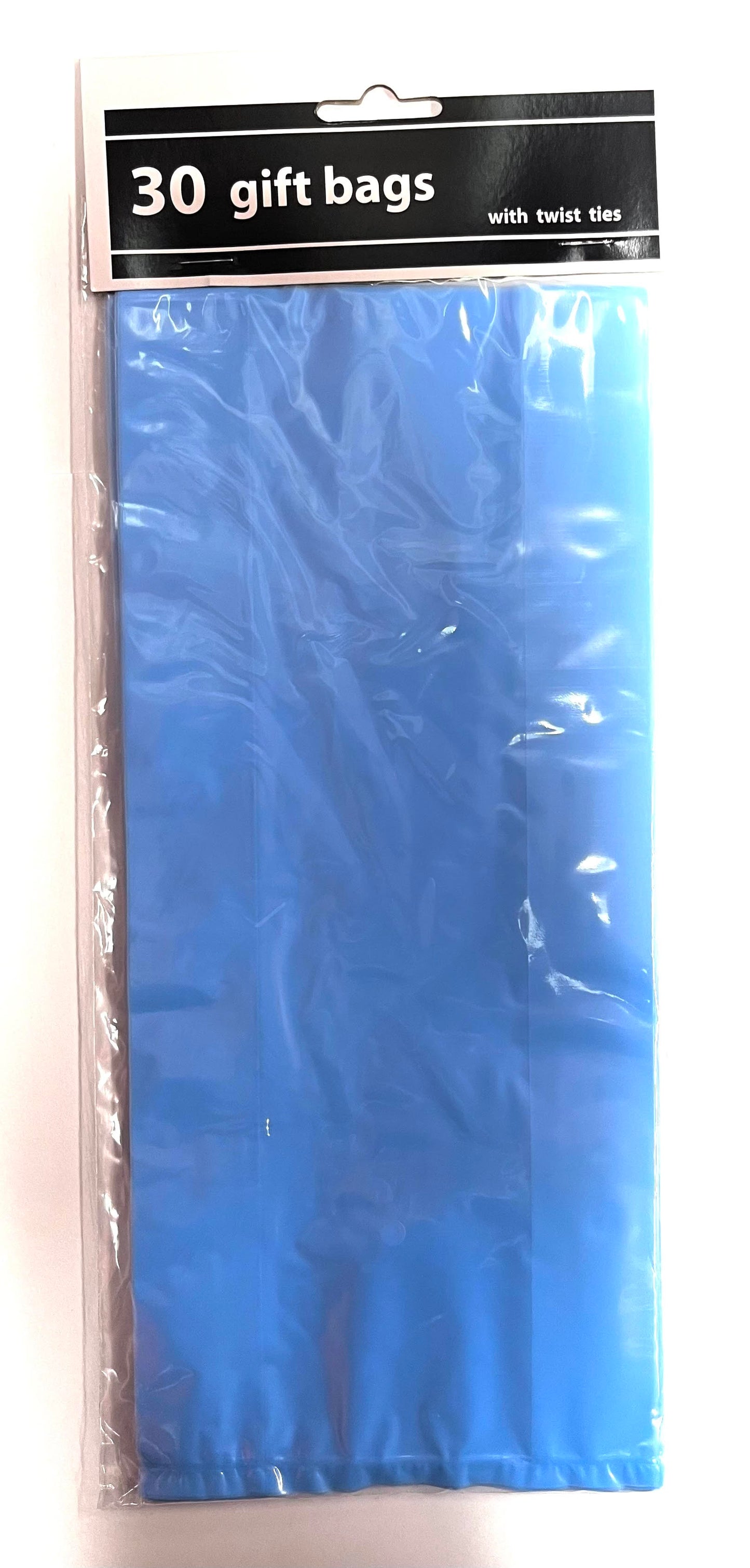 Light Blue Gift Bags With Twist Ties