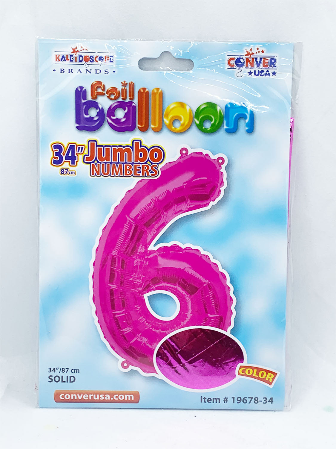Foil Balloon Jumbo Numbers 6