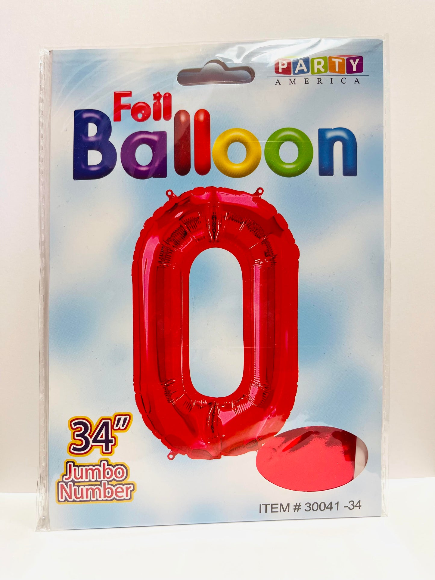 Foil Balloon Jumbo Number 0