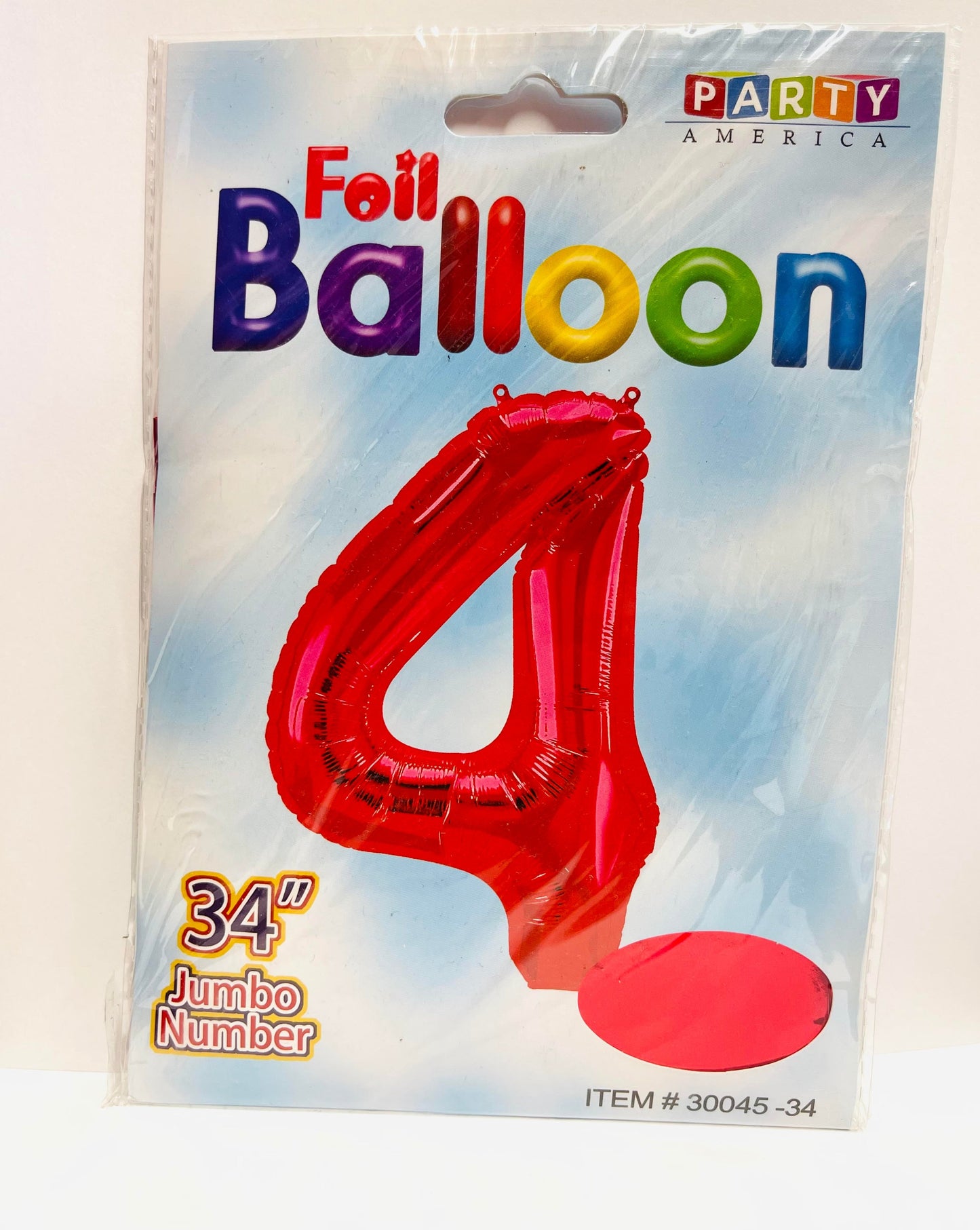 Foil Balloon Jumbo Numbers 4