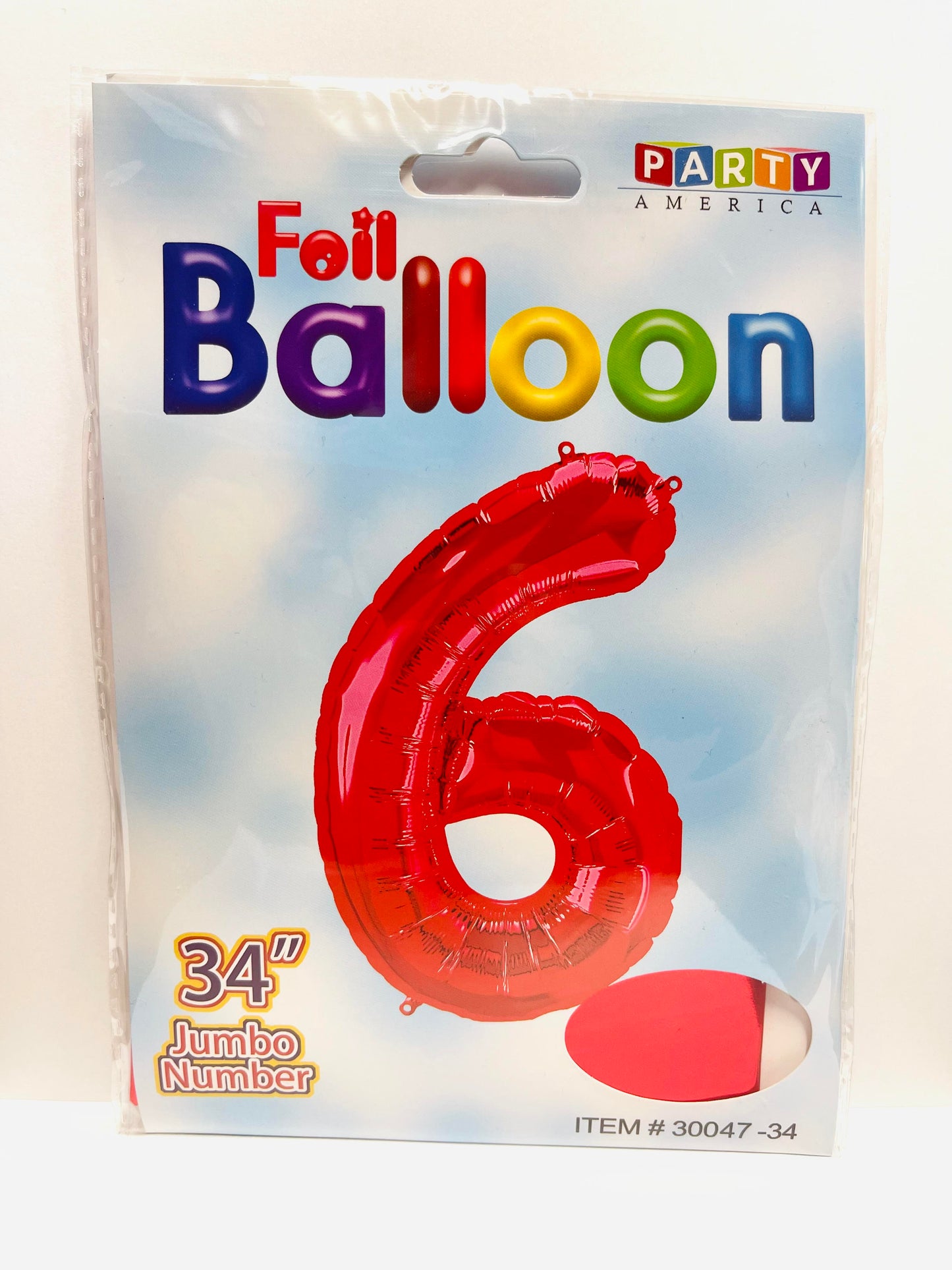 Foil Balloon Jumbo Numbers 6