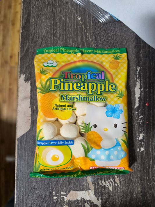 Eiwa Hello Kitty Tropical Pineapple Marshmallow (90g) 12/1ct