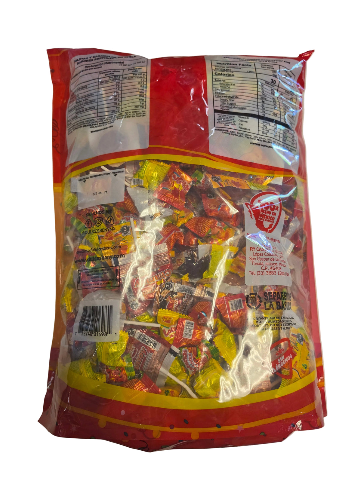 Dulces Beny Paquete Beny Con Chile 3/1ct (10 Lbs)
