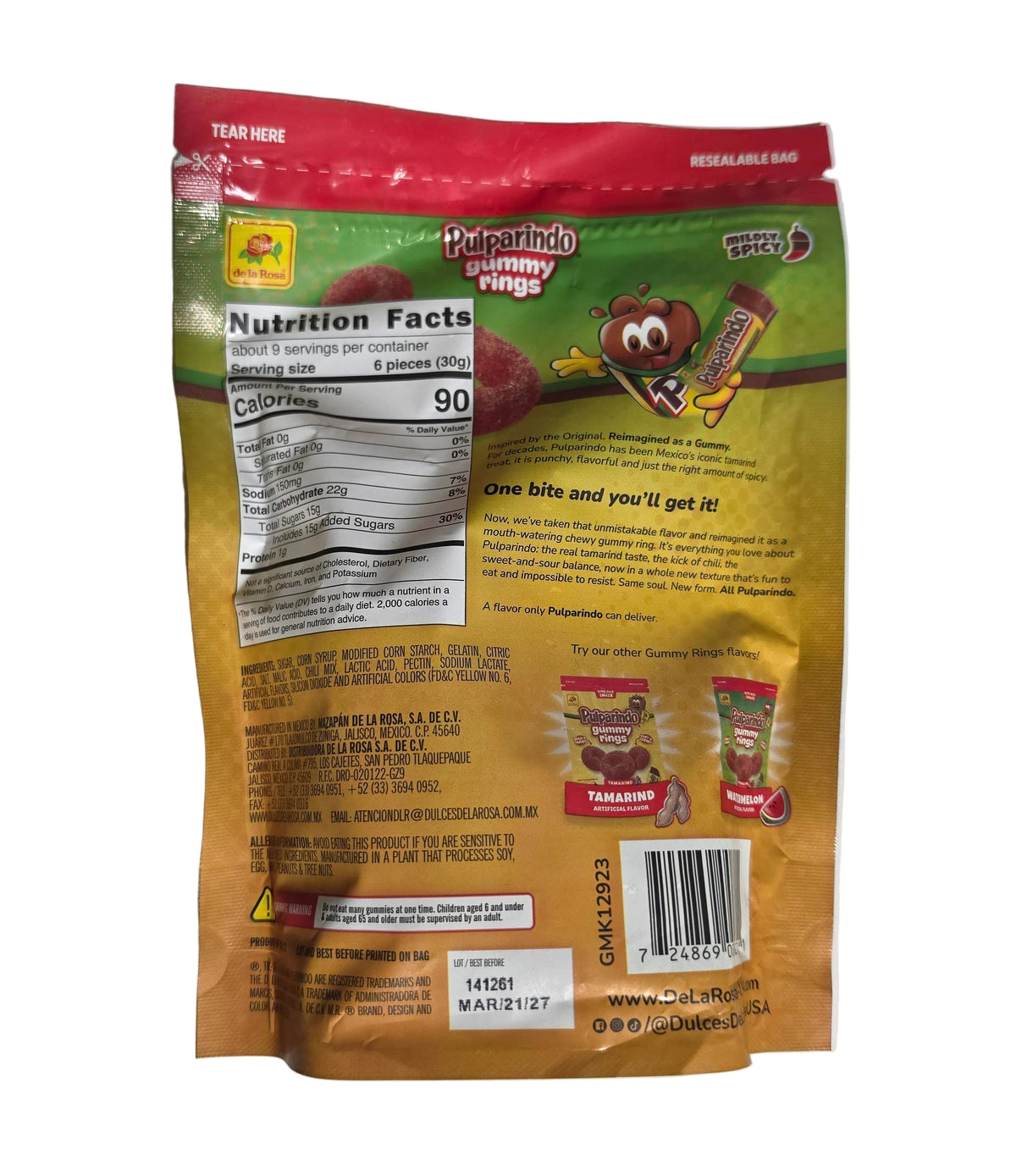 DLR Pulp Gummy Ring Mango 12/1ct (9oz)
