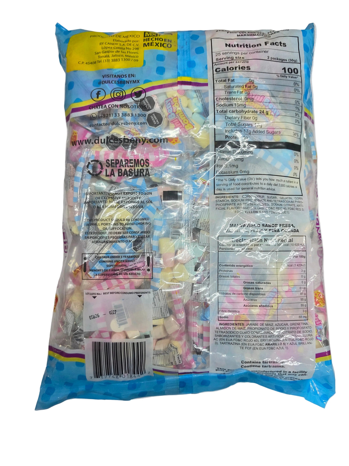 Dulces Beny Mini Beny Bombon 5/50ct (750g)