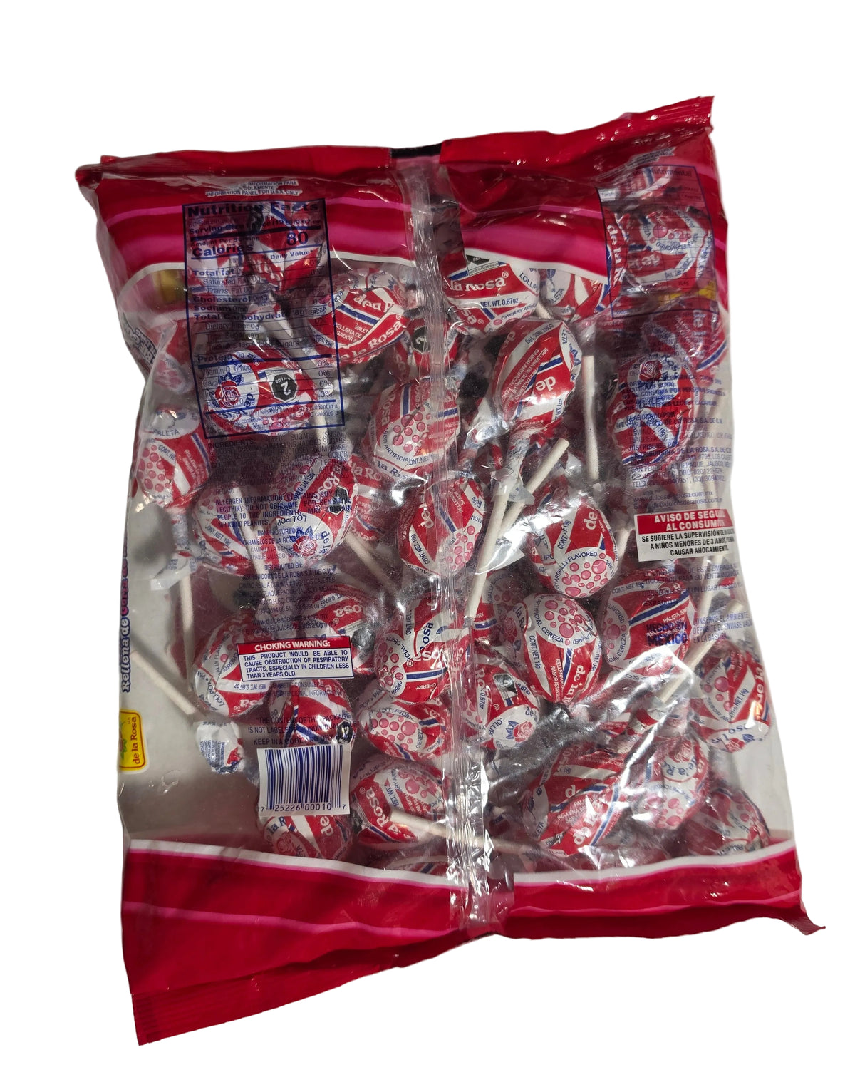 DLR Paleta Jumbo Cereza Con Goma De Mascar 12/50ct (950g)