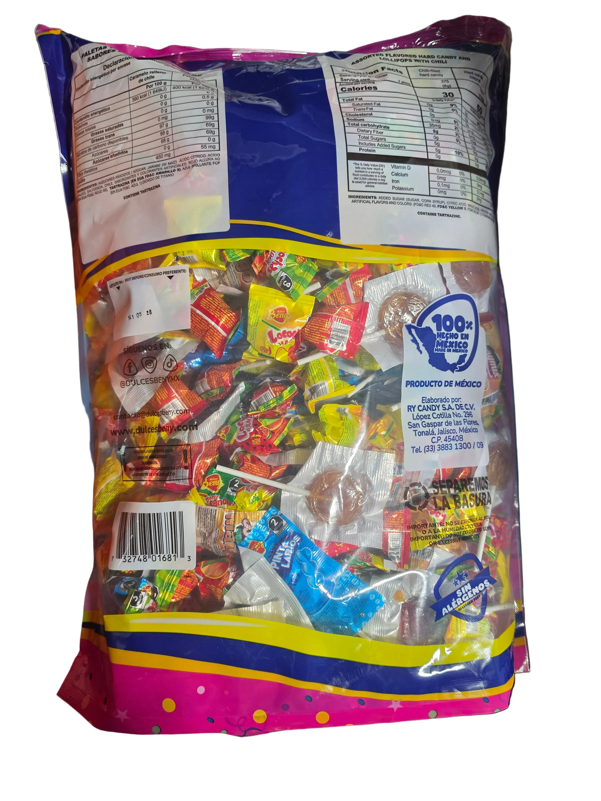 Dulces Beny Paquete Beny 3/1ct (11 Lbs)