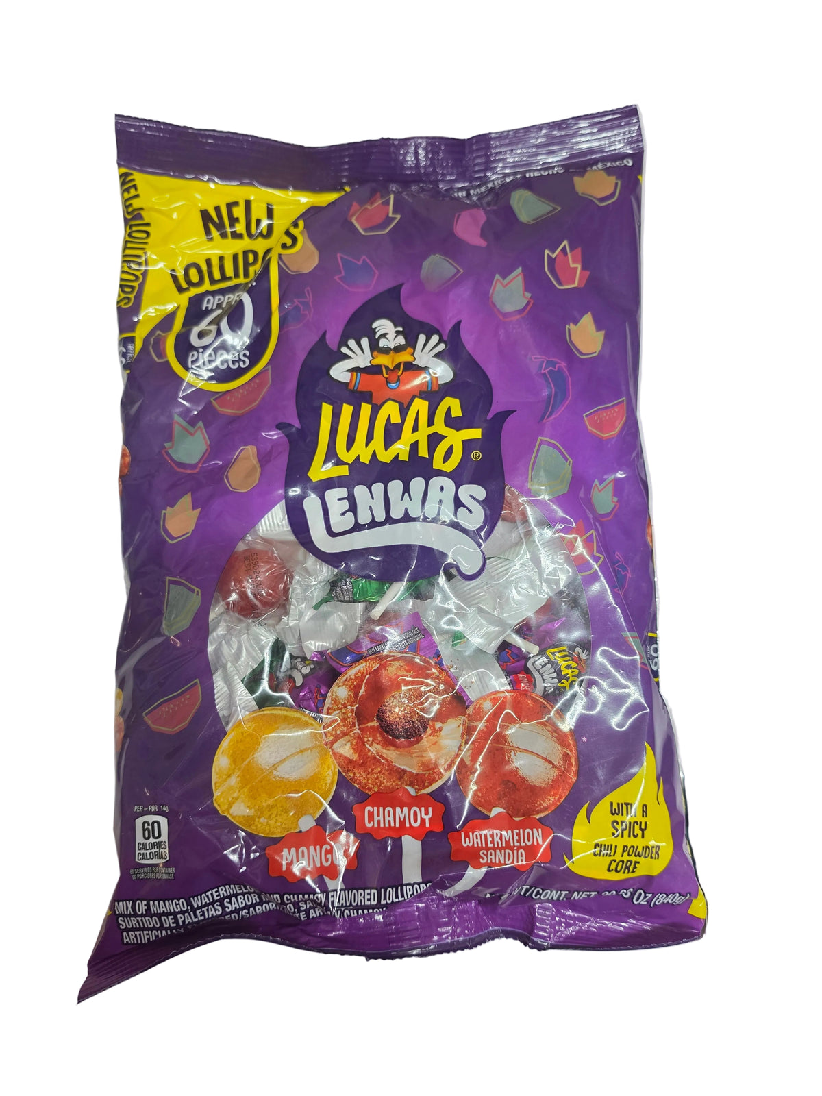 Lucas Paletas Lenwas Surtido (840g) 12/60ct
