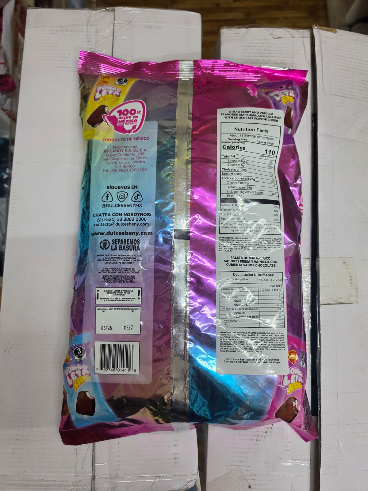 Dulces Beny Bombo Leta Kids 16/40ct (400g)