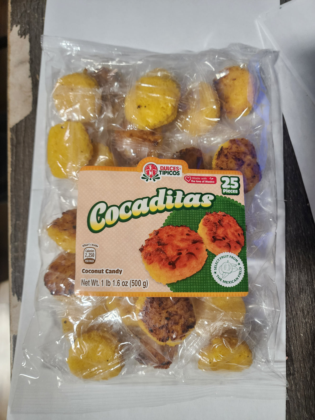 Dulces Tipicos Cocaditas Coconut Candy Amarilla 9/25ct (500g)