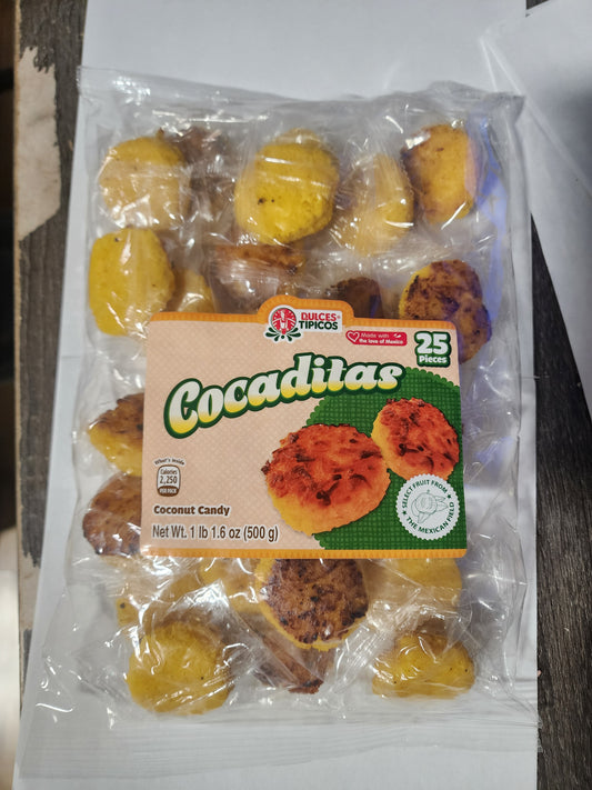 Dulces Tipicos Cocaditas Coconut Candy Amarilla 9/25ct (500g)