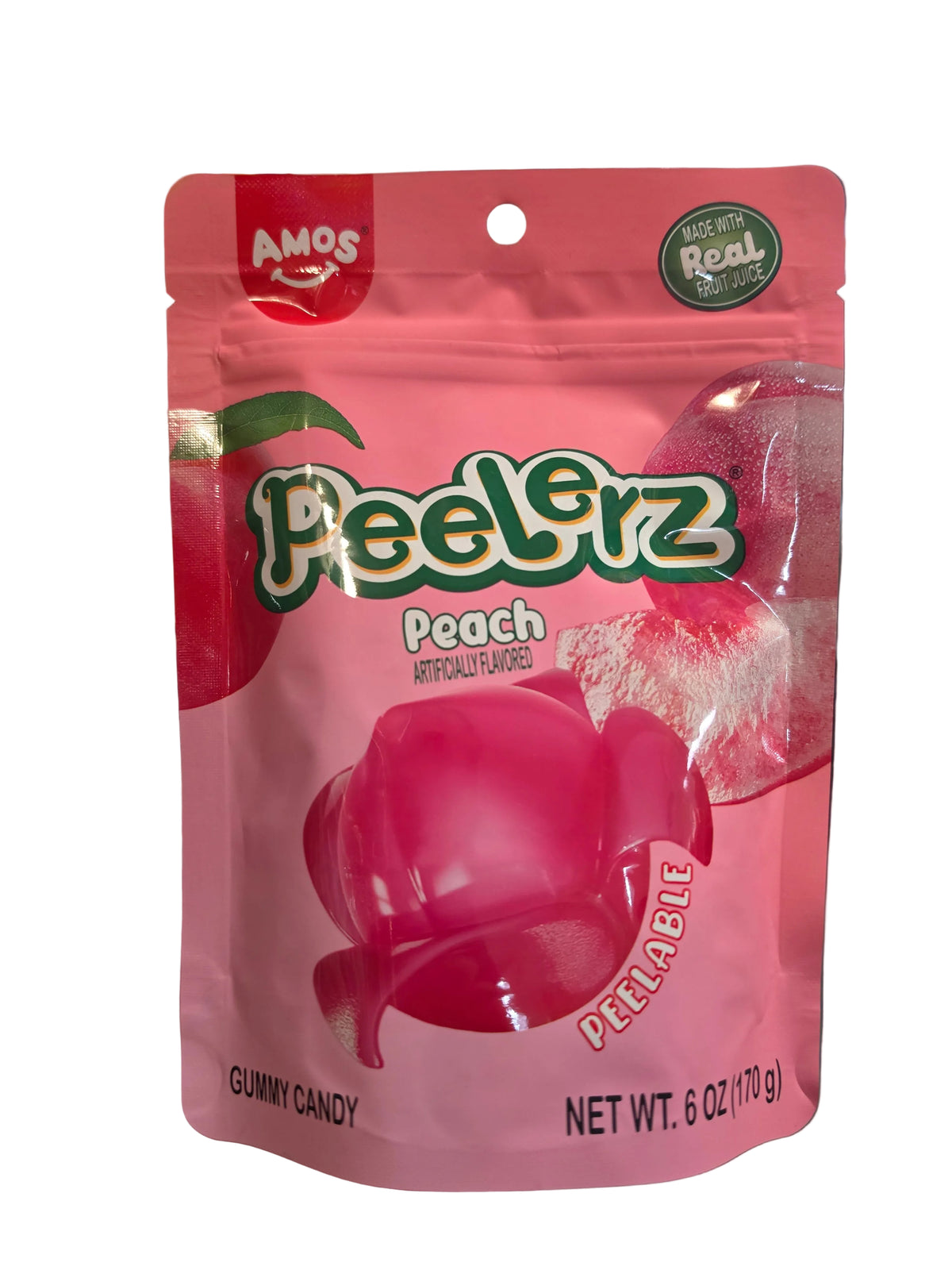 Peelerz Peach Gummy Candy (170g) 12/1ct