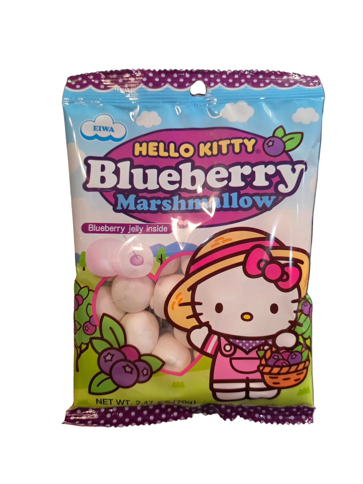 Eiwa Hello Kitty Blueberry Marshmallow (70g) 12/1ct