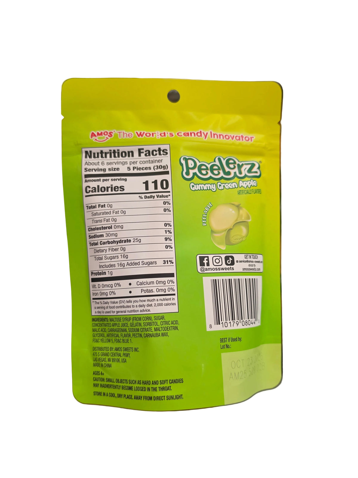 Peelerz Green Apple Gummy Candy (170g) 12/1ct