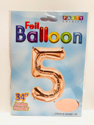 Foil Balloon Jumbo Numbers 5