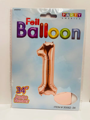 Foil Balloon Jumbo Numbers 1