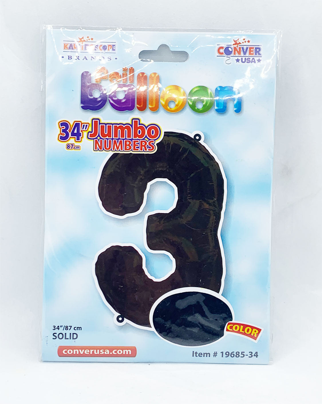 Foil Balloon Jumbo Numbers 3