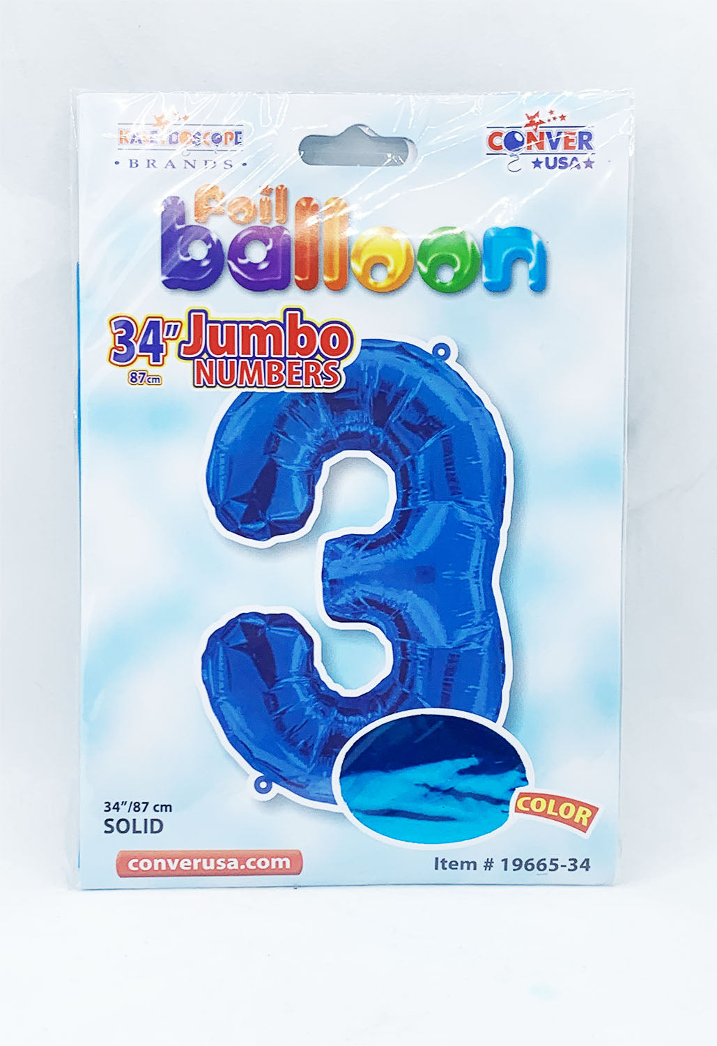 Foil Balloon Jumbo Numbers 3