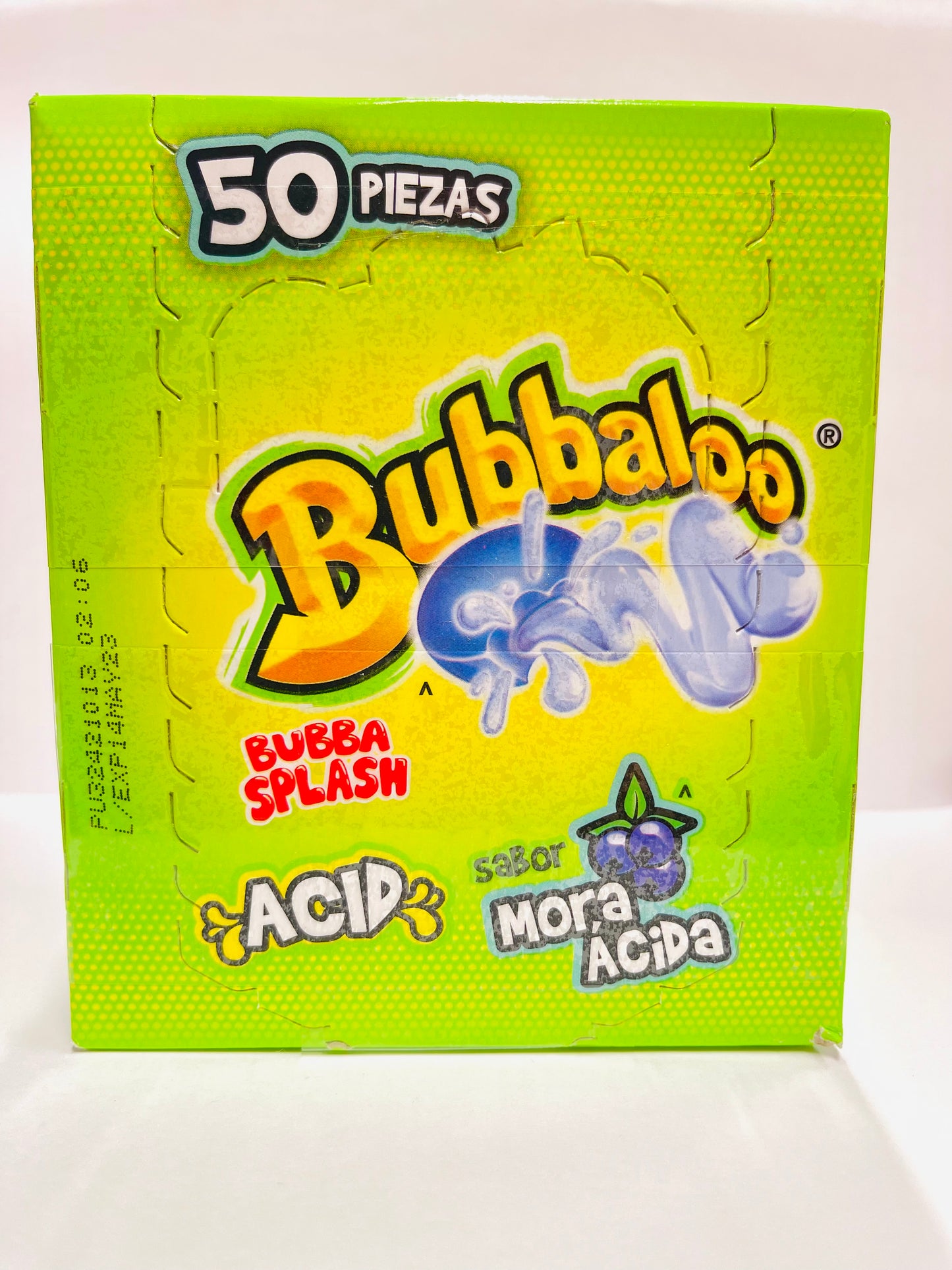 Adams Bubbaloo Sabor Mora Acida