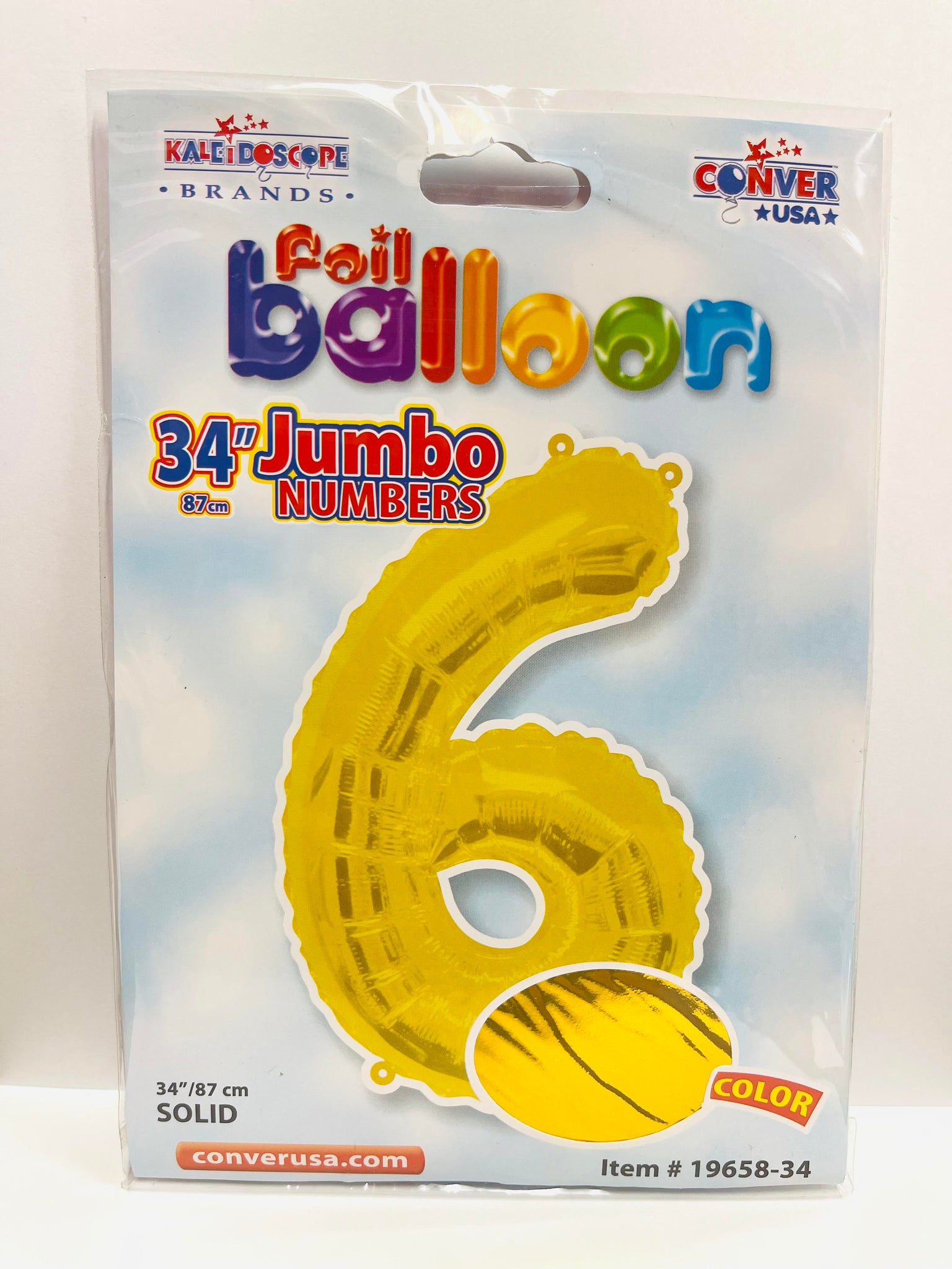 Foil Balloon Jumbo Numbers 6