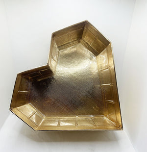 Large Heart Acrylic Box Gold