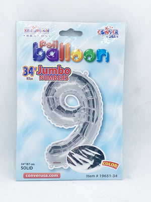 Foil Balloon Jumbo Numbers 9
