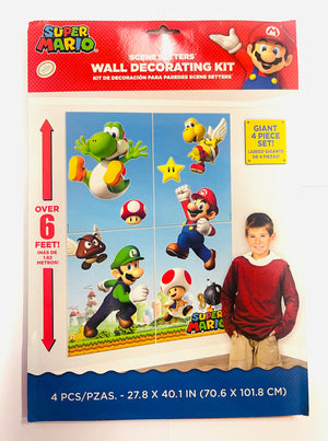 Amscan Scene Setters Wall Decorating Kit Super Mario